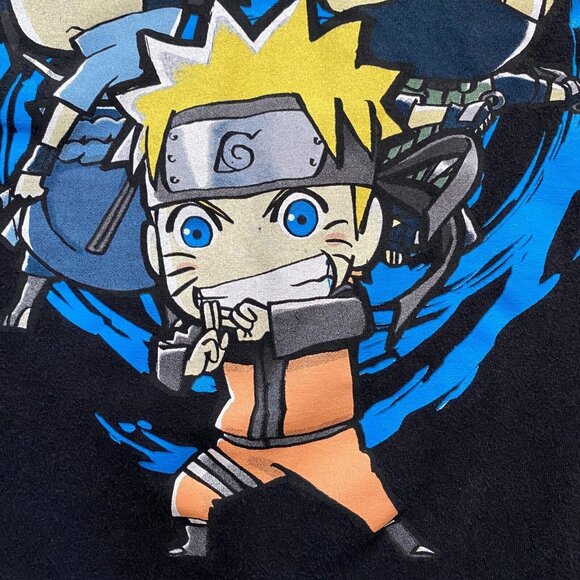 Naruto Shippuden Chibi Sasuke Hatake T-Shirt Size M Graphic Print Anime Manga 2 - Picture 7 of 12